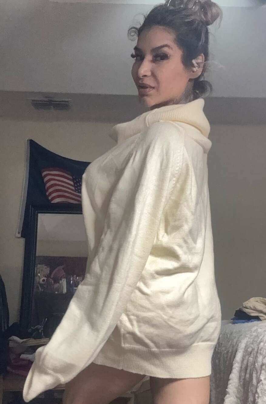 Unbranded Cream Turtleneck Knit Sweater